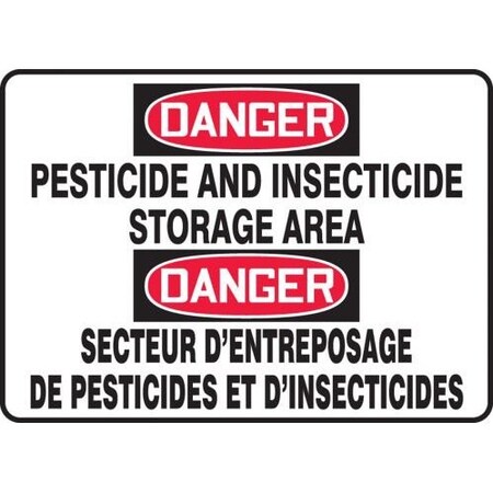 BILINGUAL FRENCH SIGN  PESTICIDES FBMCAW113MVP